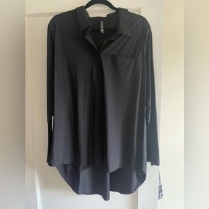 Athleta Nylon button down blouse size XL